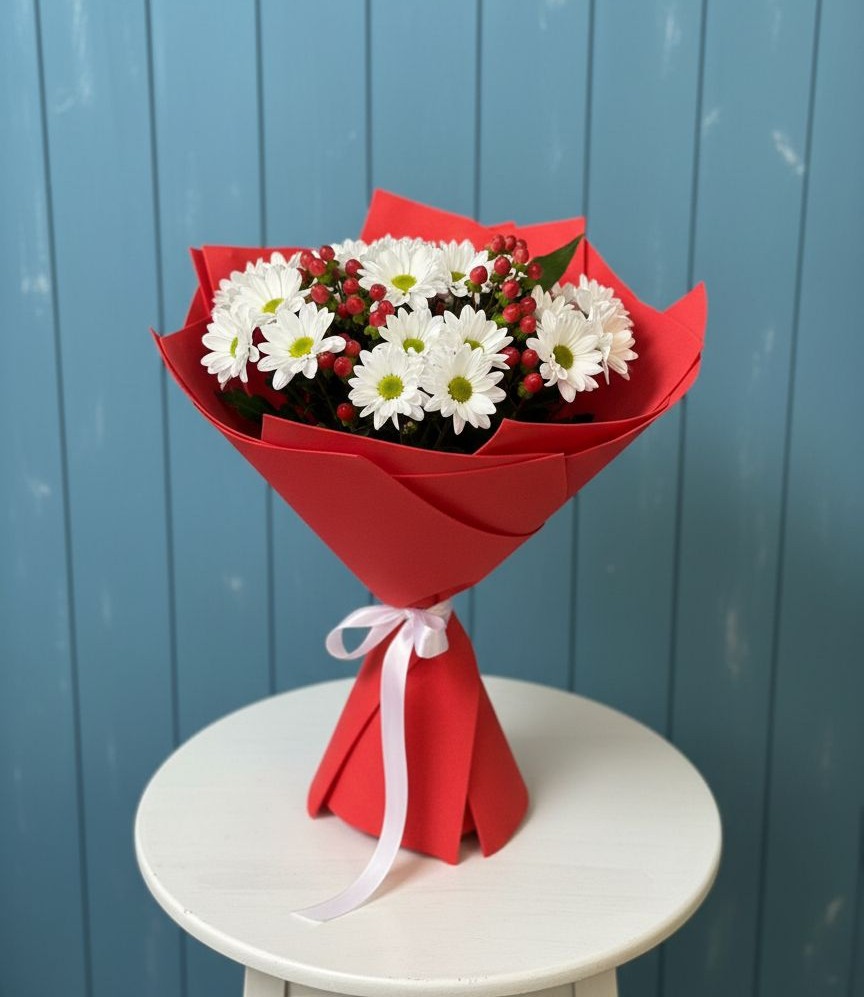 Букет цветов из: Хризантемы в Стрежевом