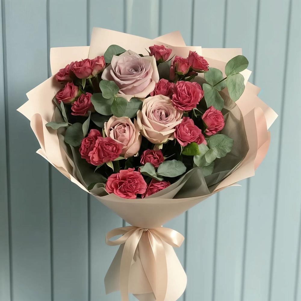 Букет цветов из: Гвоздики и Розы в Стрежевом