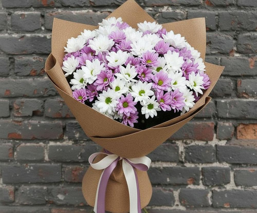 Букет цветов из: Хризантемы в Стрежевом