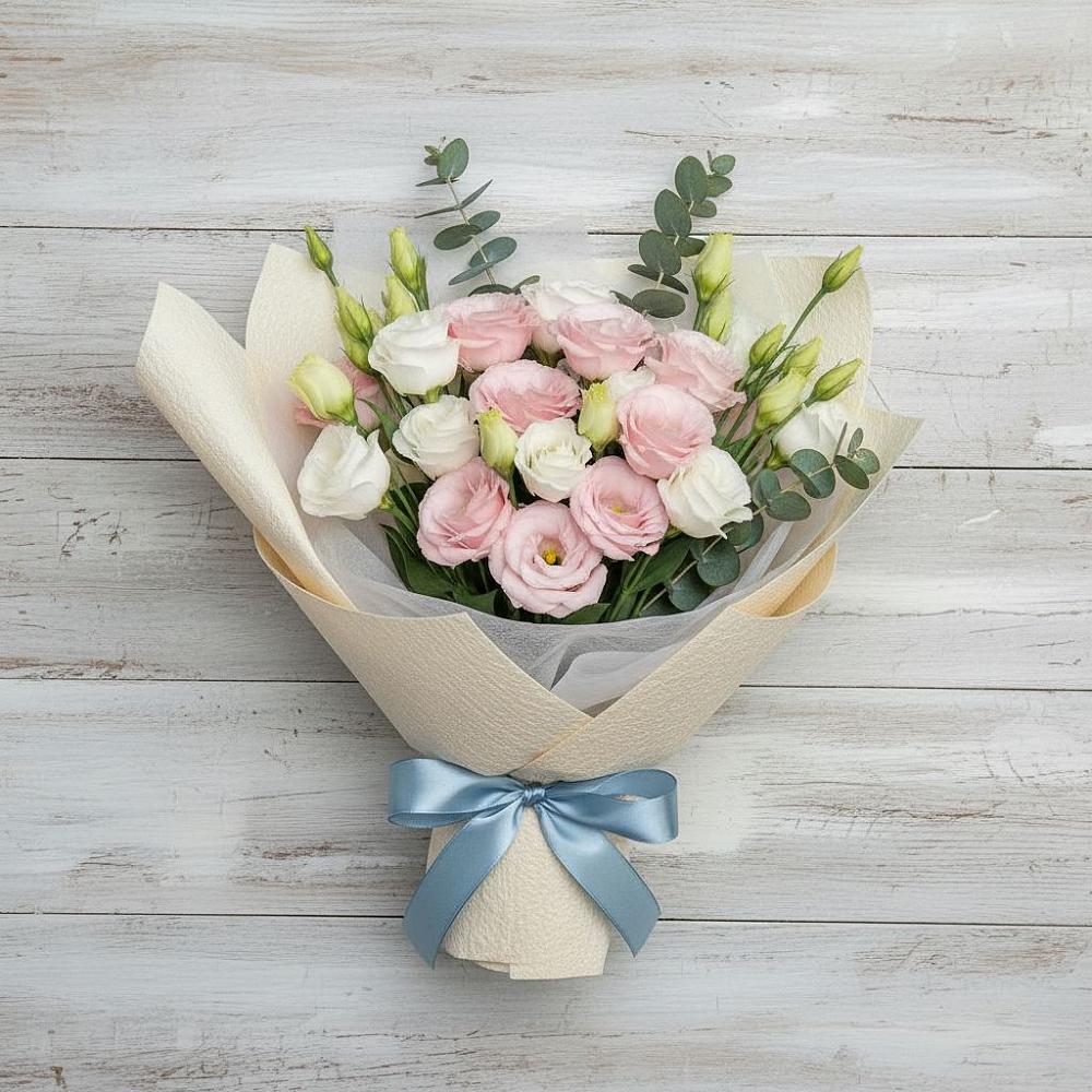 Букет цветов из: Лизиантусы в Стрежевом